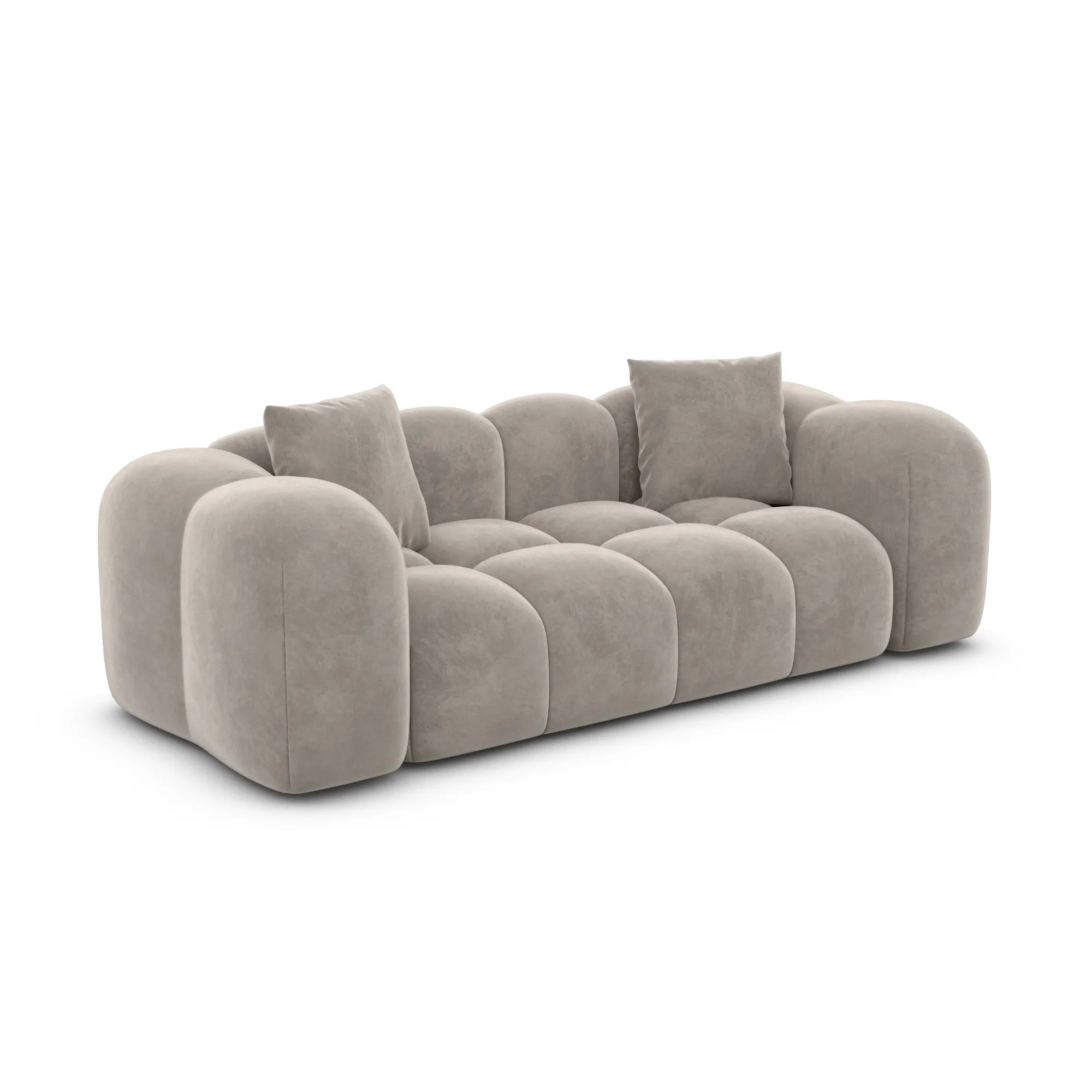 Samtstoff 2-Sitzer Couch Valora