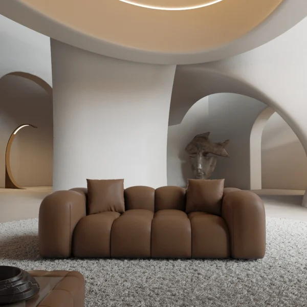 Kunstleder 2-Sitzer Couch Valora