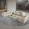 Strukturstoff 3-2-1-Sitzer Sofa Set Valora