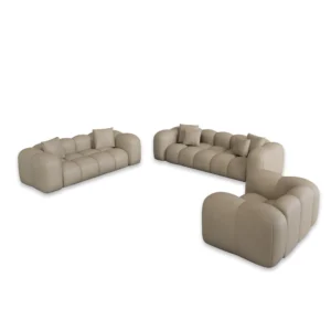 Echtleder 3-2-1-Sitzer Sofa Set Valora