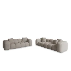 Bouclé 3-2-Sitzer Sofa Set Valora