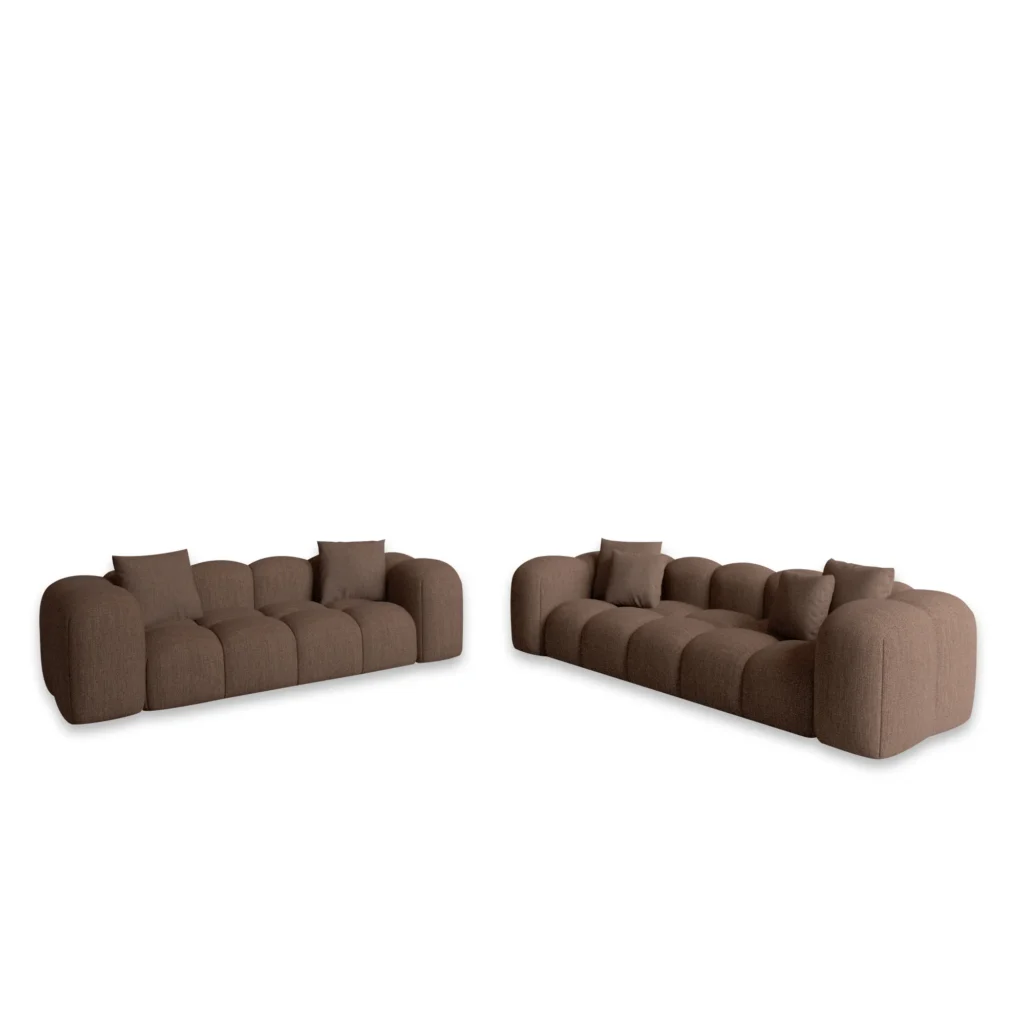 Strukturstoff 3-2-Sitzer Sofa Set Valora