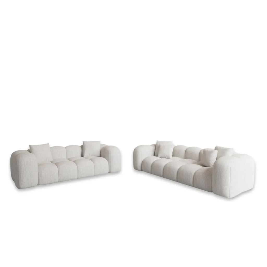 Strukturstoff 3-2-Sitzer Sofa Set Valora
