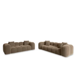 Samtstoff 3-2-Sitzer Sofa Set Valora