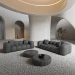 Echtleder 3-2-Sitzer Sofa Set Valora