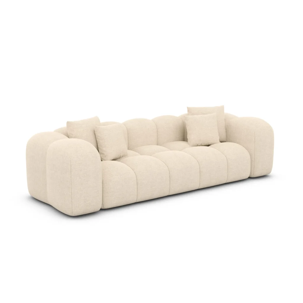Strukturstoff 3-Sitzer Couch Valora