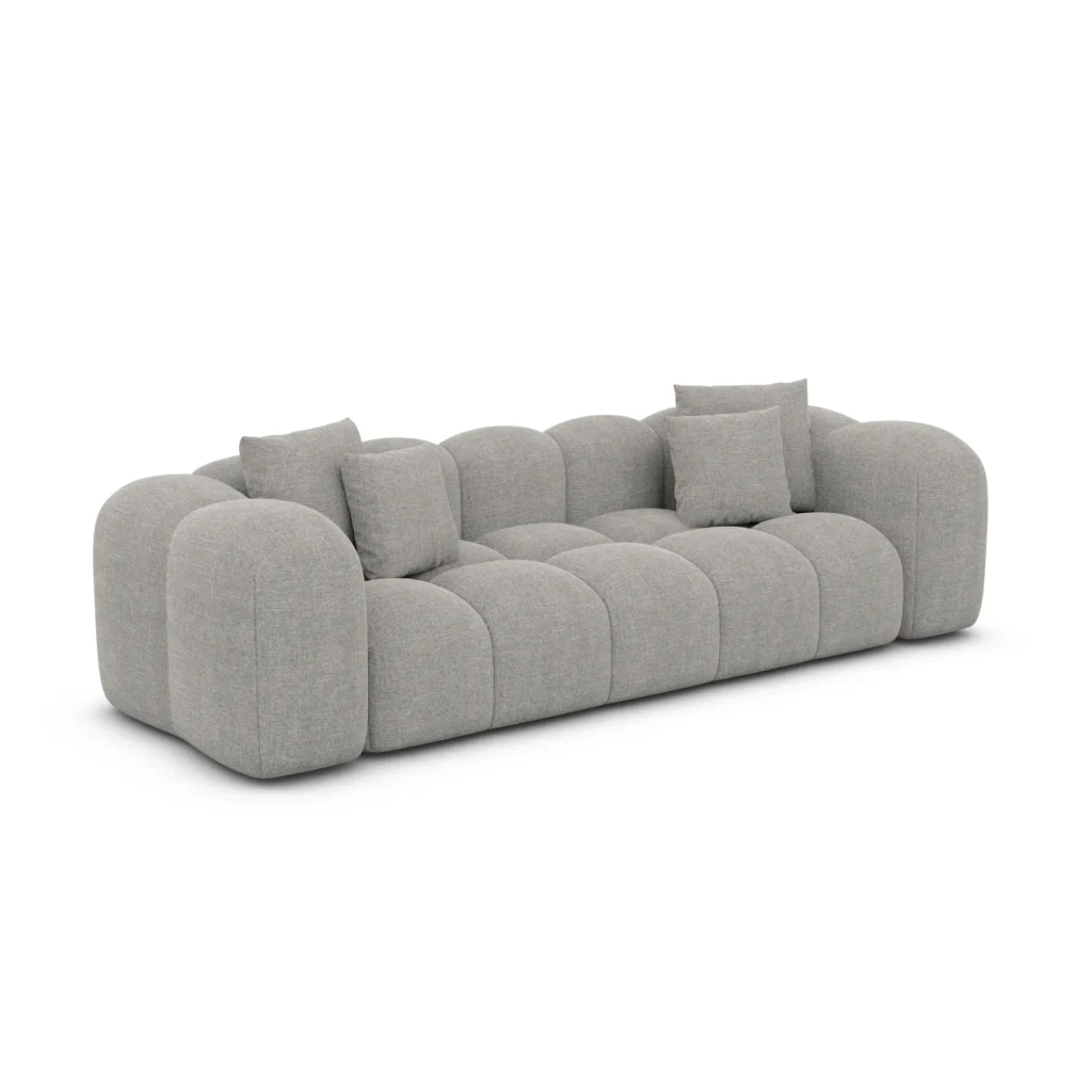 Strukturstoff 3-Sitzer Couch Valora