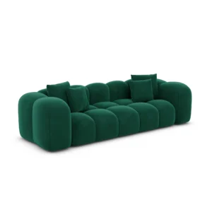 Samtstoff 3-Sitzer Couch Valora