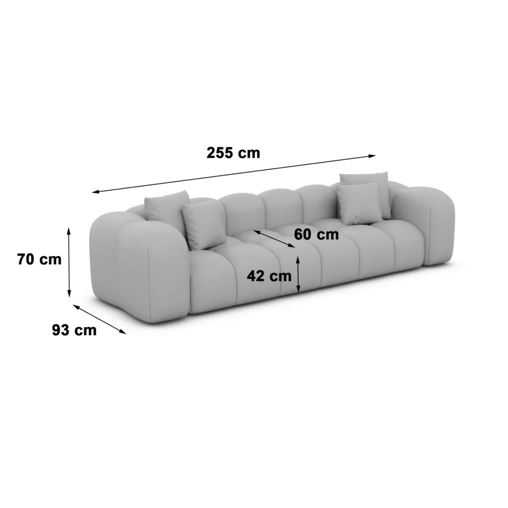 Bouclé 4-Sitzer Couch Valora