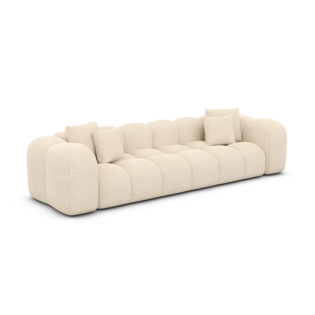 Strukturstoff 4-Sitzer Couch Valora