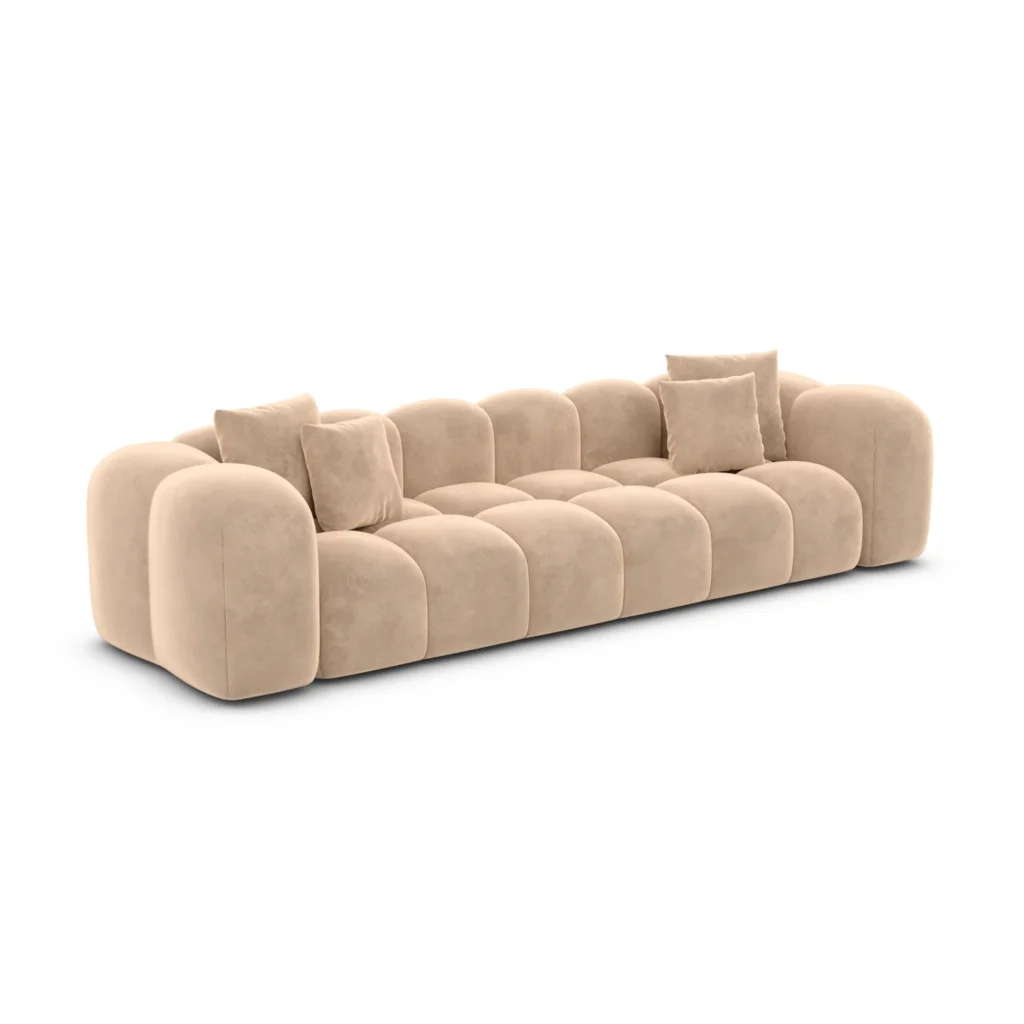 Samtstoff 4-Sitzer Couch Valora