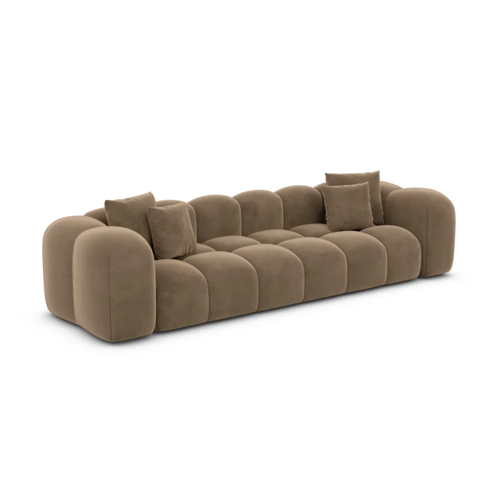 Samtstoff 4-Sitzer Couch Valora