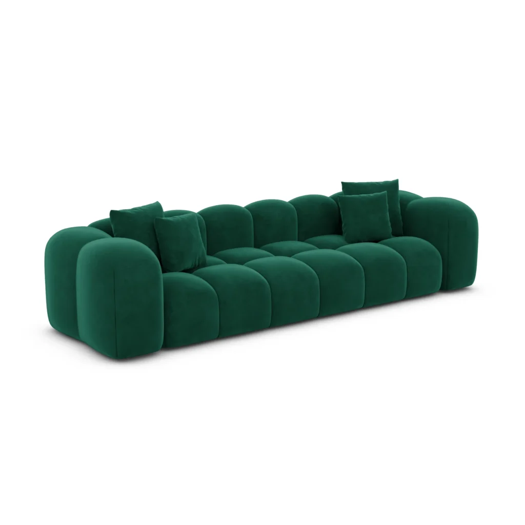 Samtstoff 4-Sitzer Couch Valora