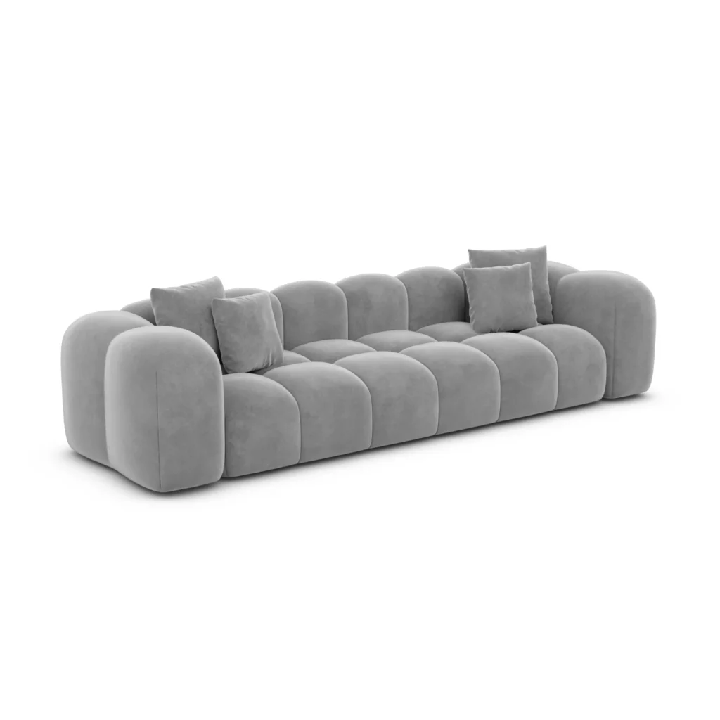 Samtstoff 4-Sitzer Couch Valora
