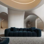 Samtstoff 4-Sitzer Couch Valora