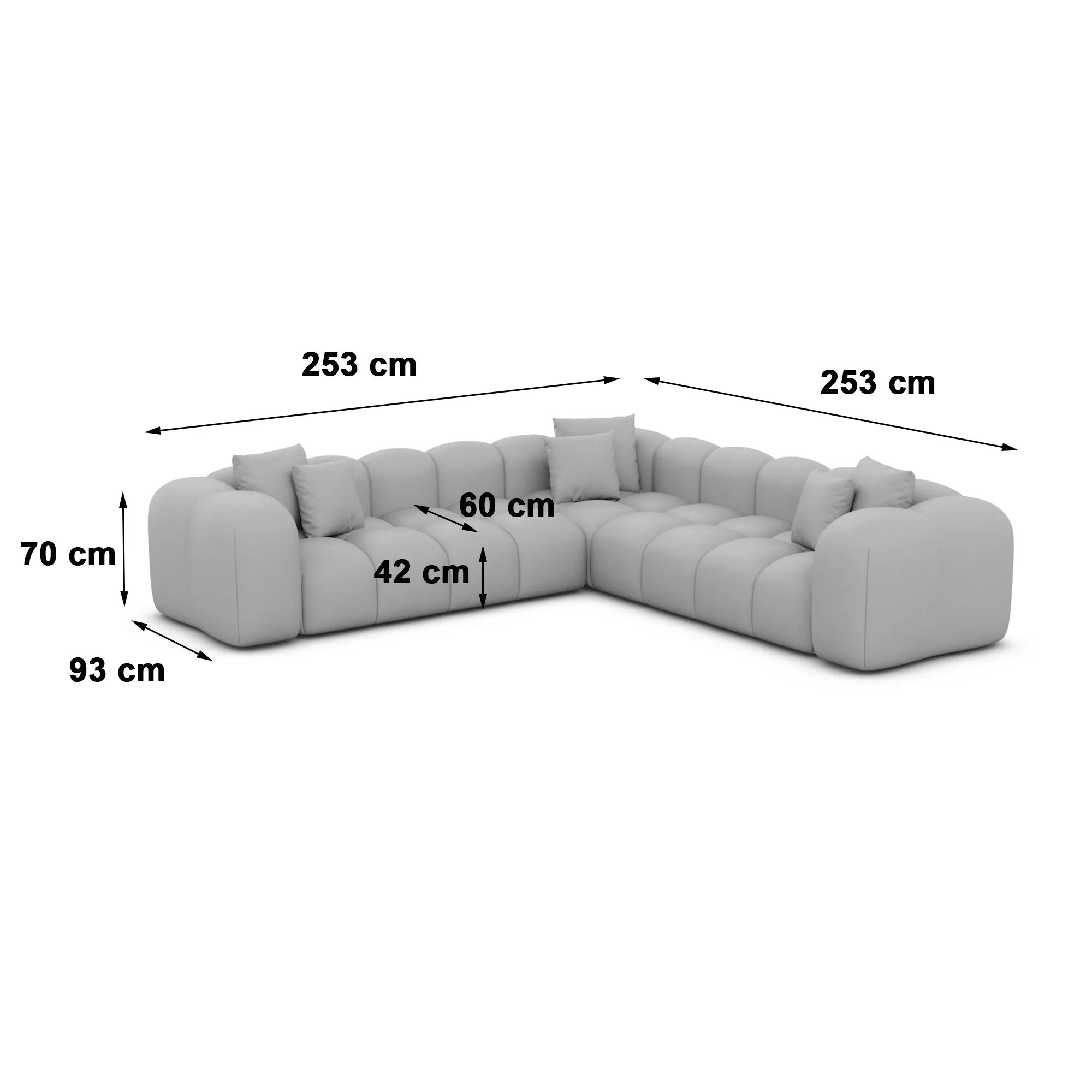 Bouclé Ecksofa Valora