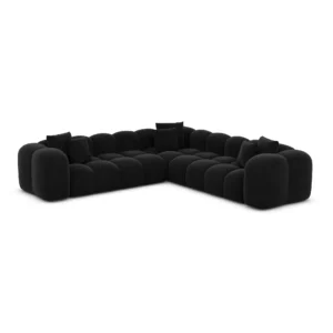 Samtstoff Ecksofa Valora