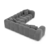Samtstoff Ecksofa Valora