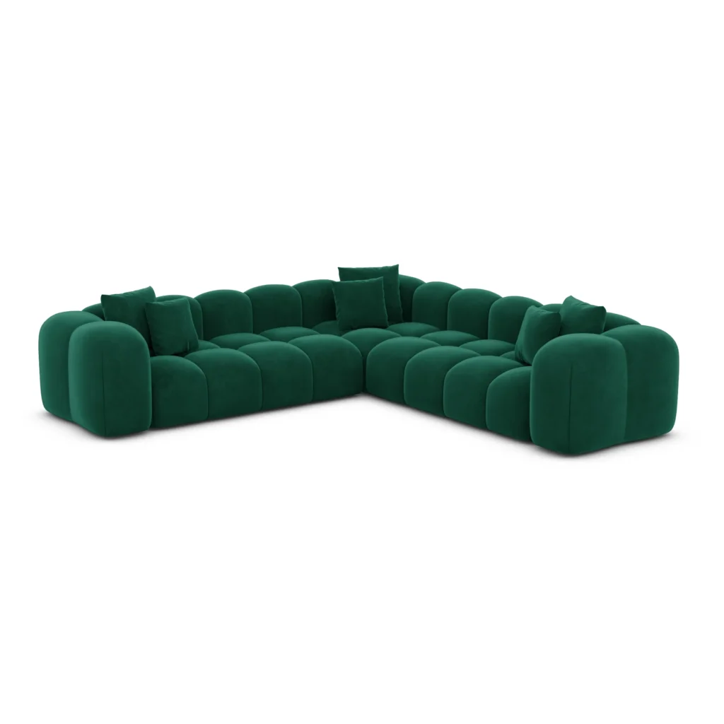 Samtstoff Ecksofa Valora