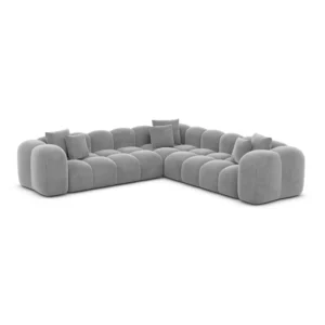 Samtstoff Ecksofa Valora