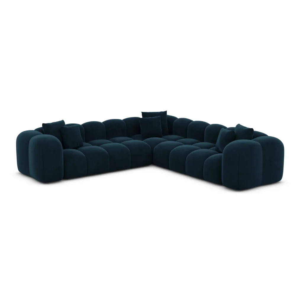 Samtstoff Ecksofa Valora