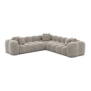 Samtstoff Ecksofa Valora