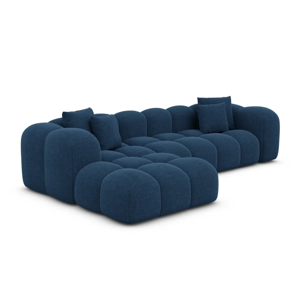 Strukturstoff L-Form Sofa Valora