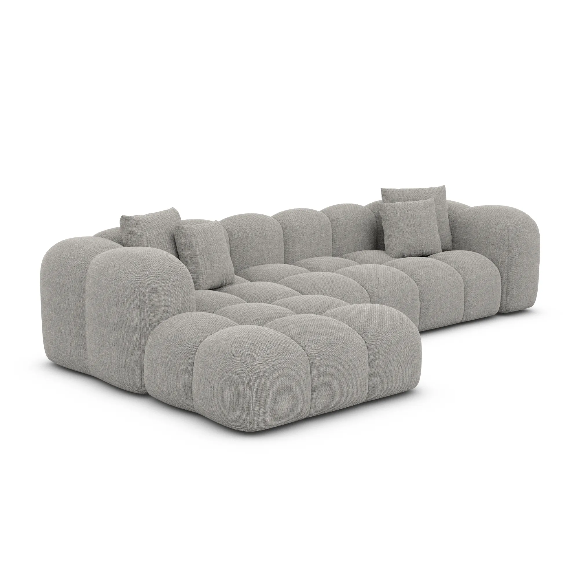 Strukturstoff L-Form Sofa Valora
