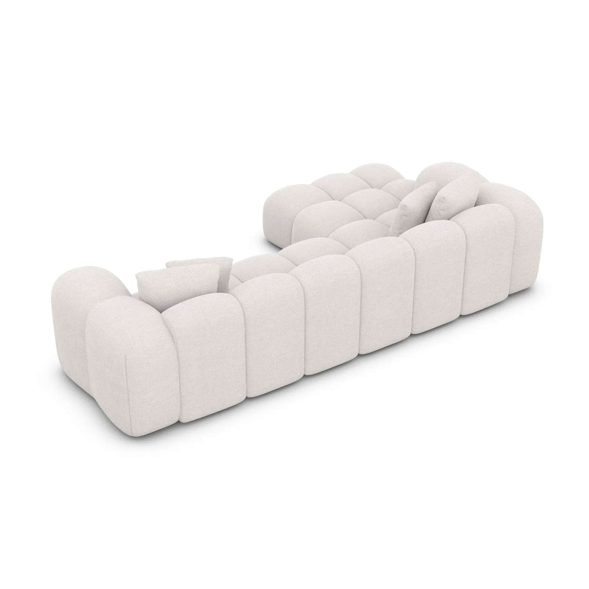 Strukturstoff L-Form Sofa Valora