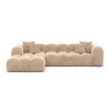 Samtstoff L-Form Sofa Valora