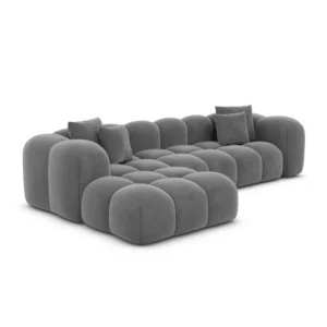Samtstoff L-Form Sofa Valora