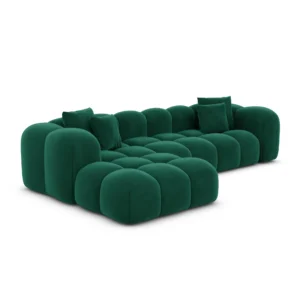 Samtstoff L-Form Sofa Valora