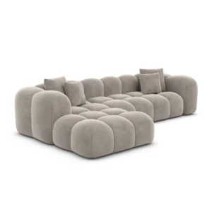 Samtstoff L-Form Sofa Valora