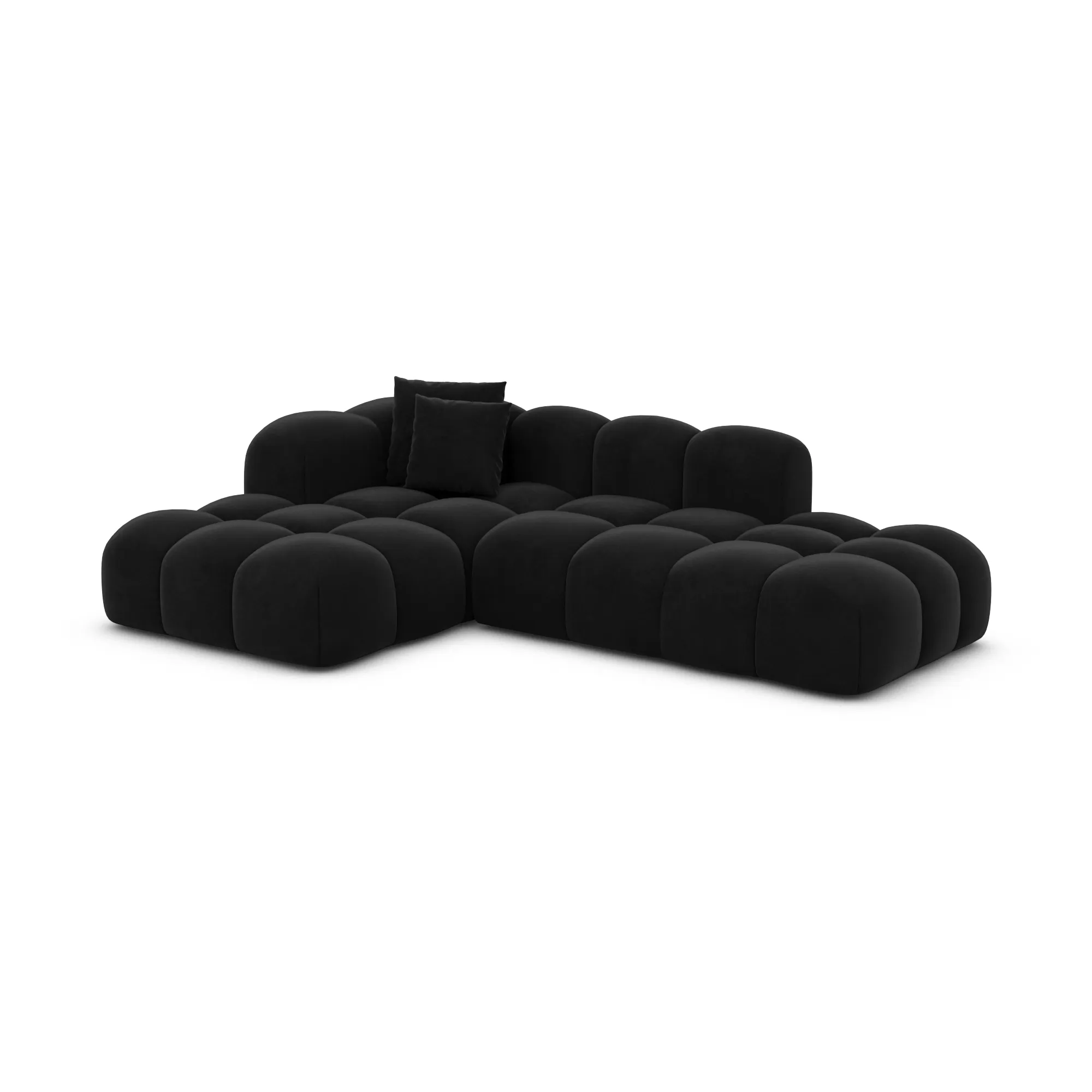 Samtstoff L-Form Lounge Sofa Valora