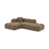 Samtstoff L-Form Lounge Sofa Valora