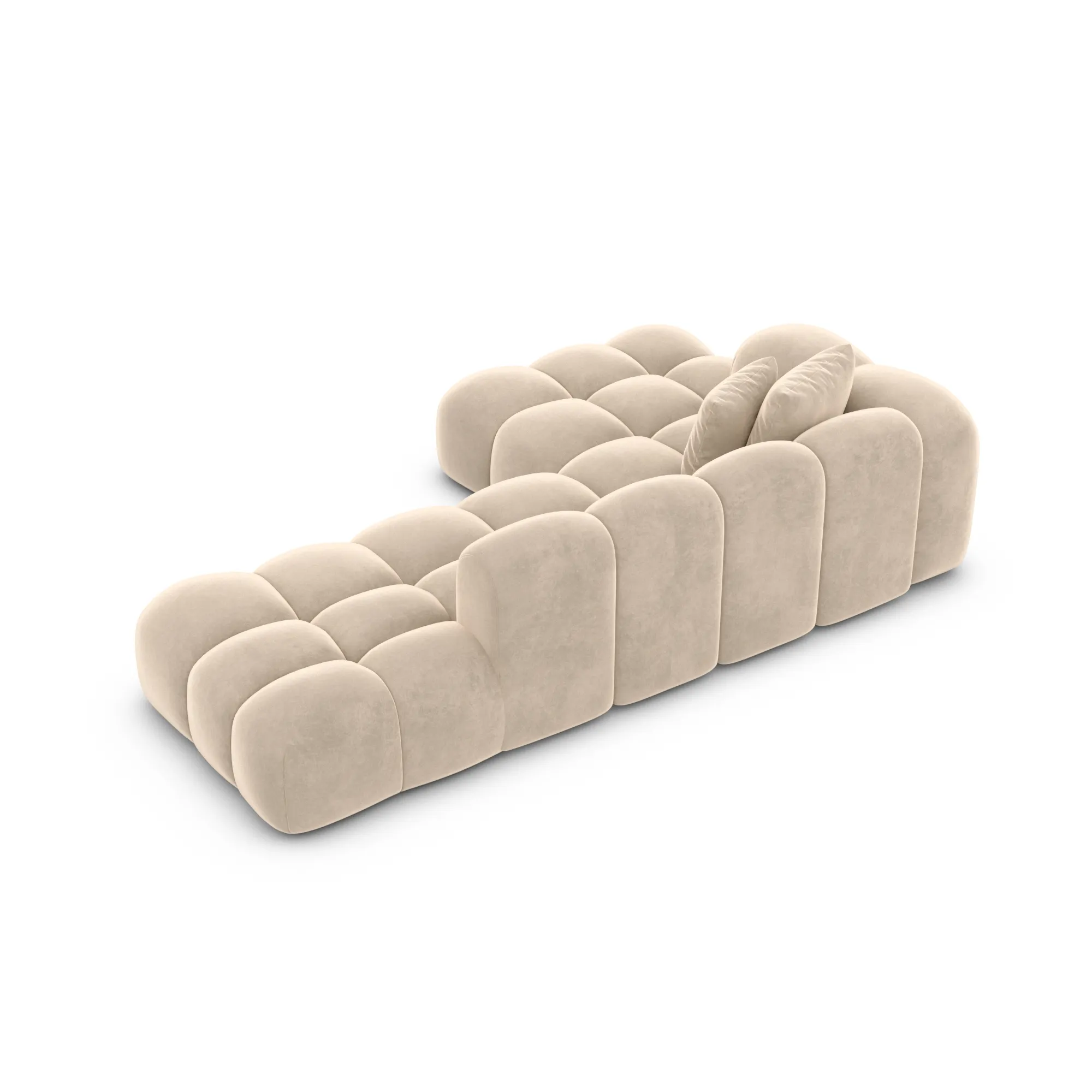 Samtstoff L-Form Lounge Sofa Valora