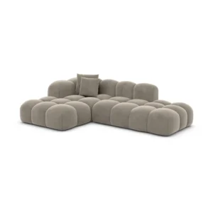 Samtstoff L-Form Lounge Sofa Valora