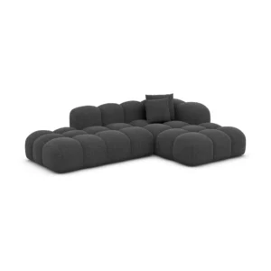 Strukturstoff L-Form Lounge Sofa Valora