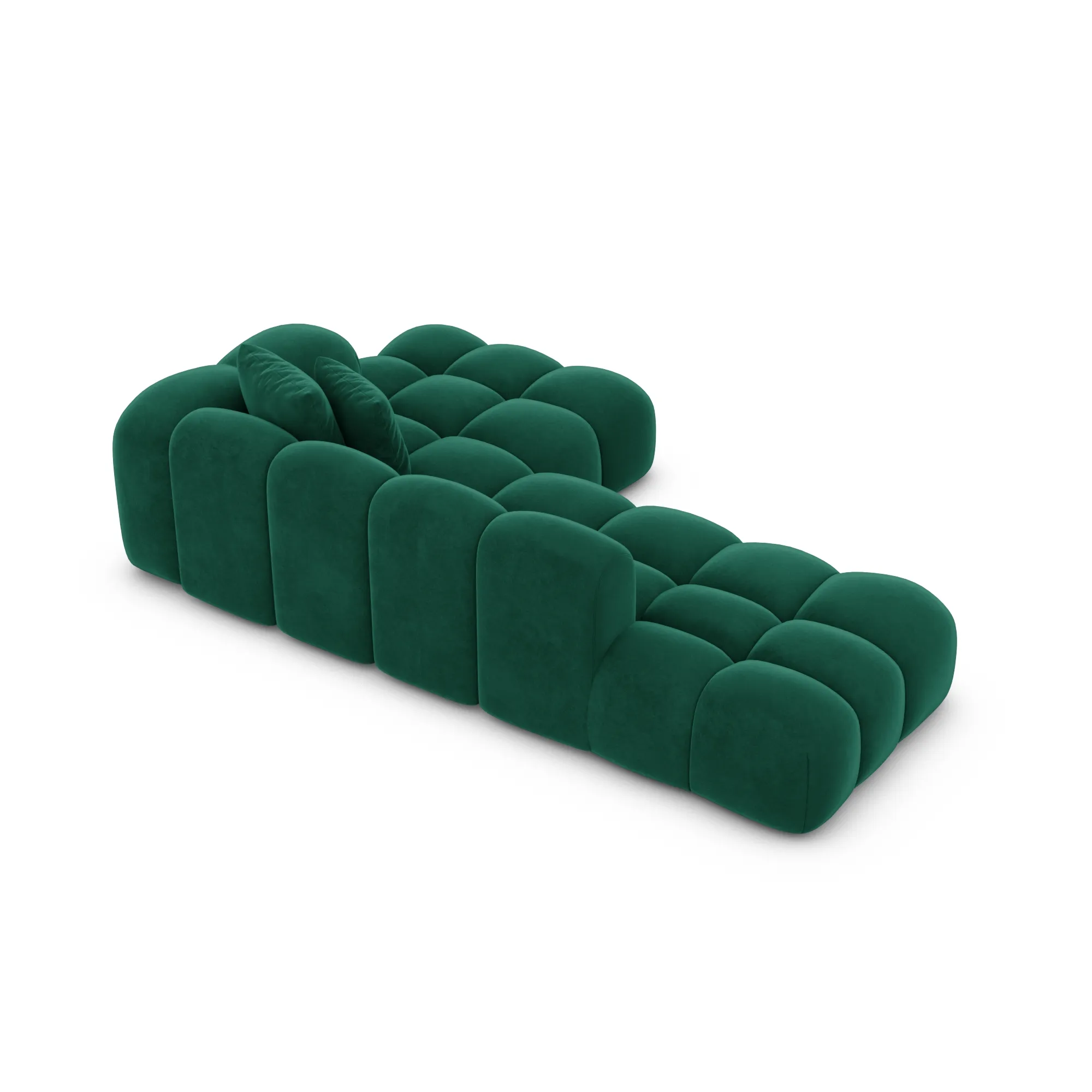 Samtstoff L-Form Lounge Sofa Valora