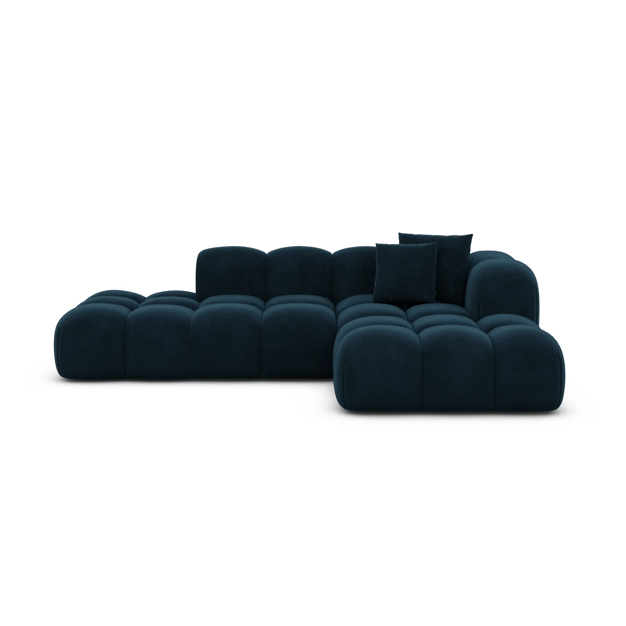 Samtstoff L-Form Lounge Sofa Valora