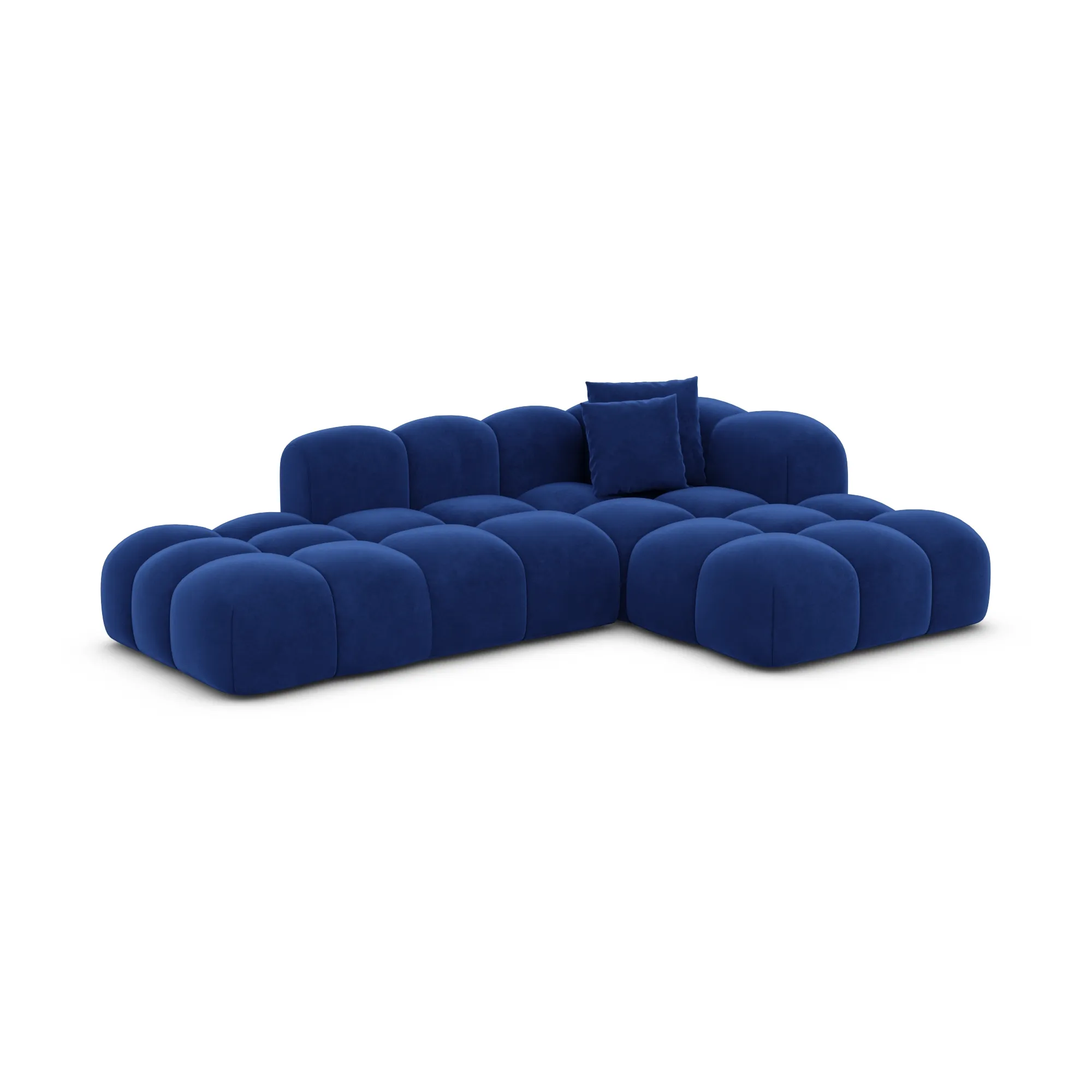 Samtstoff L-Form Lounge Sofa Valora