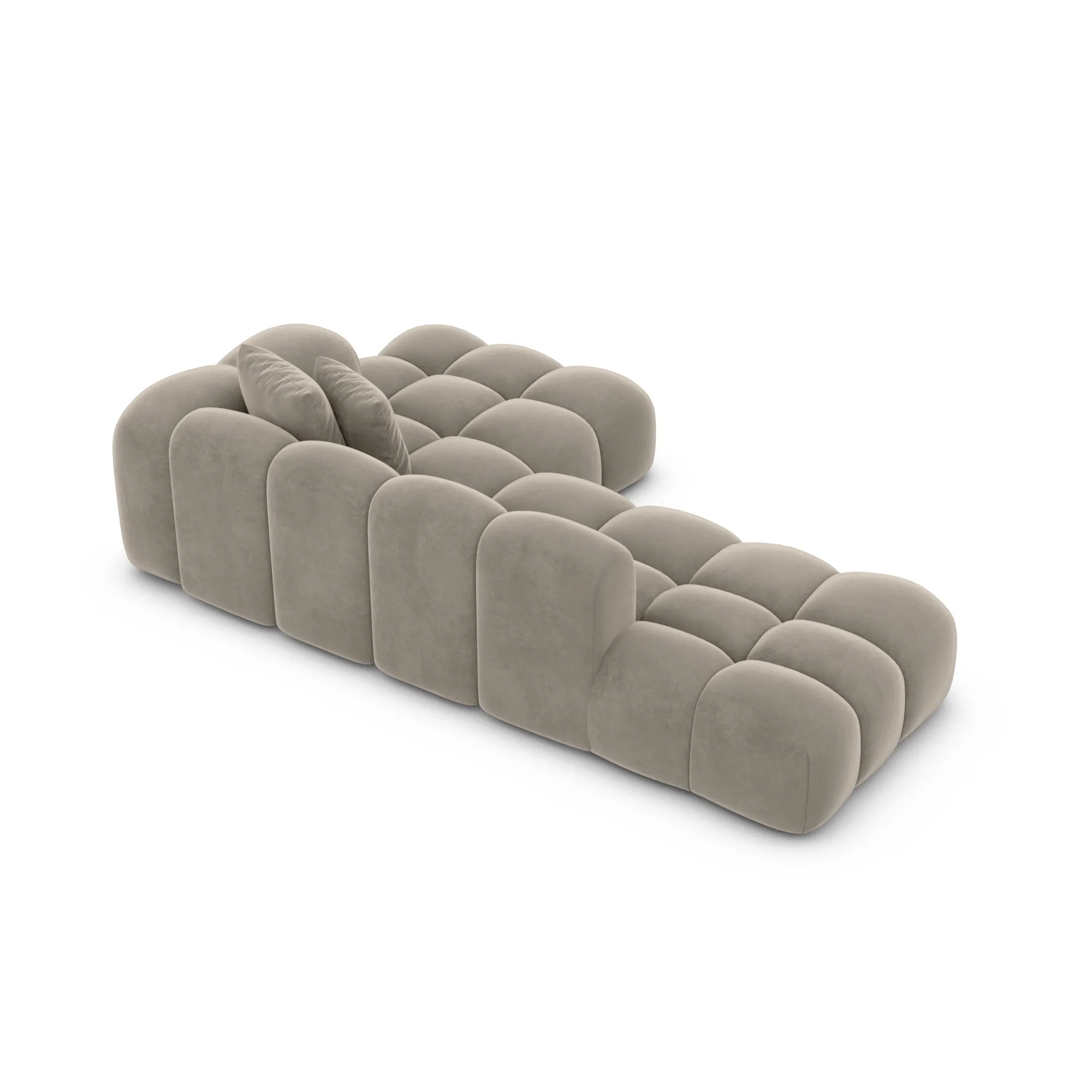 Samtstoff L-Form Lounge Sofa Valora
