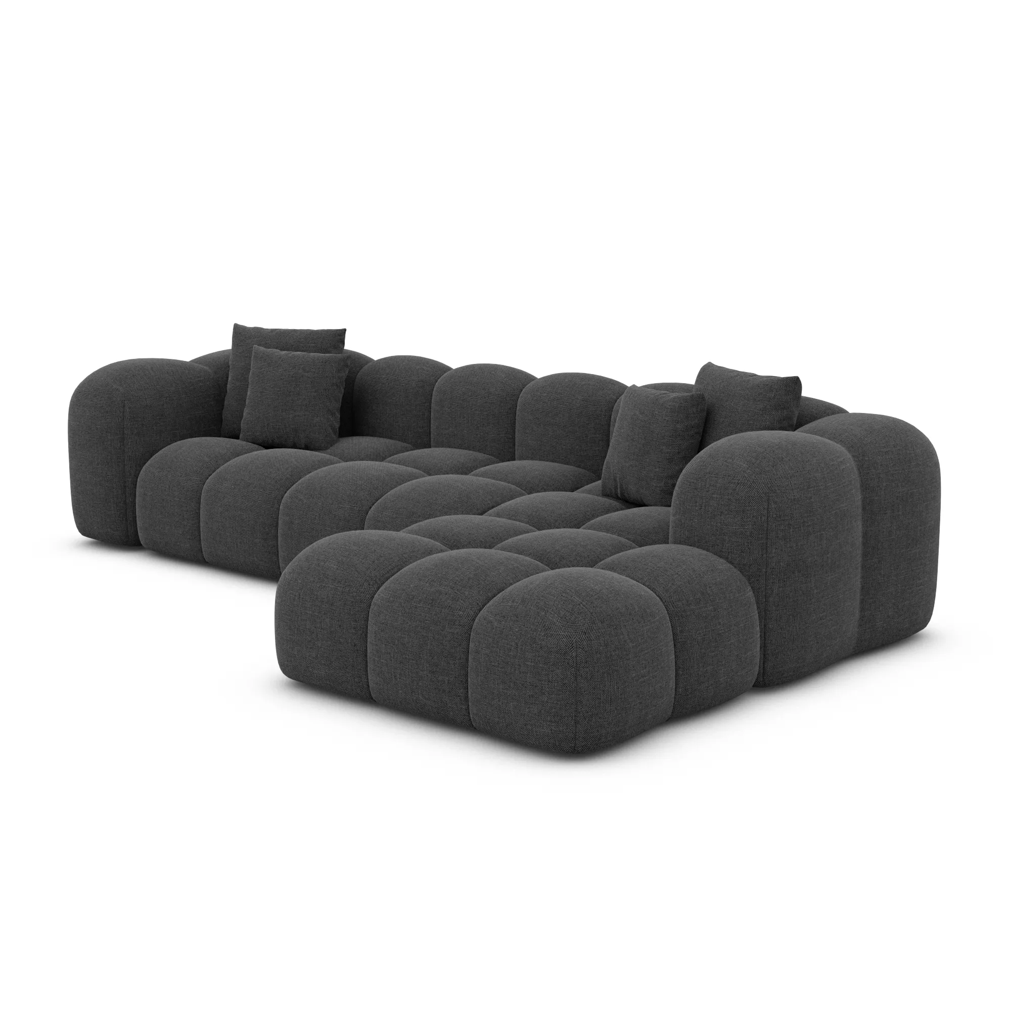 Strukturstoff L-Form Sofa Valora