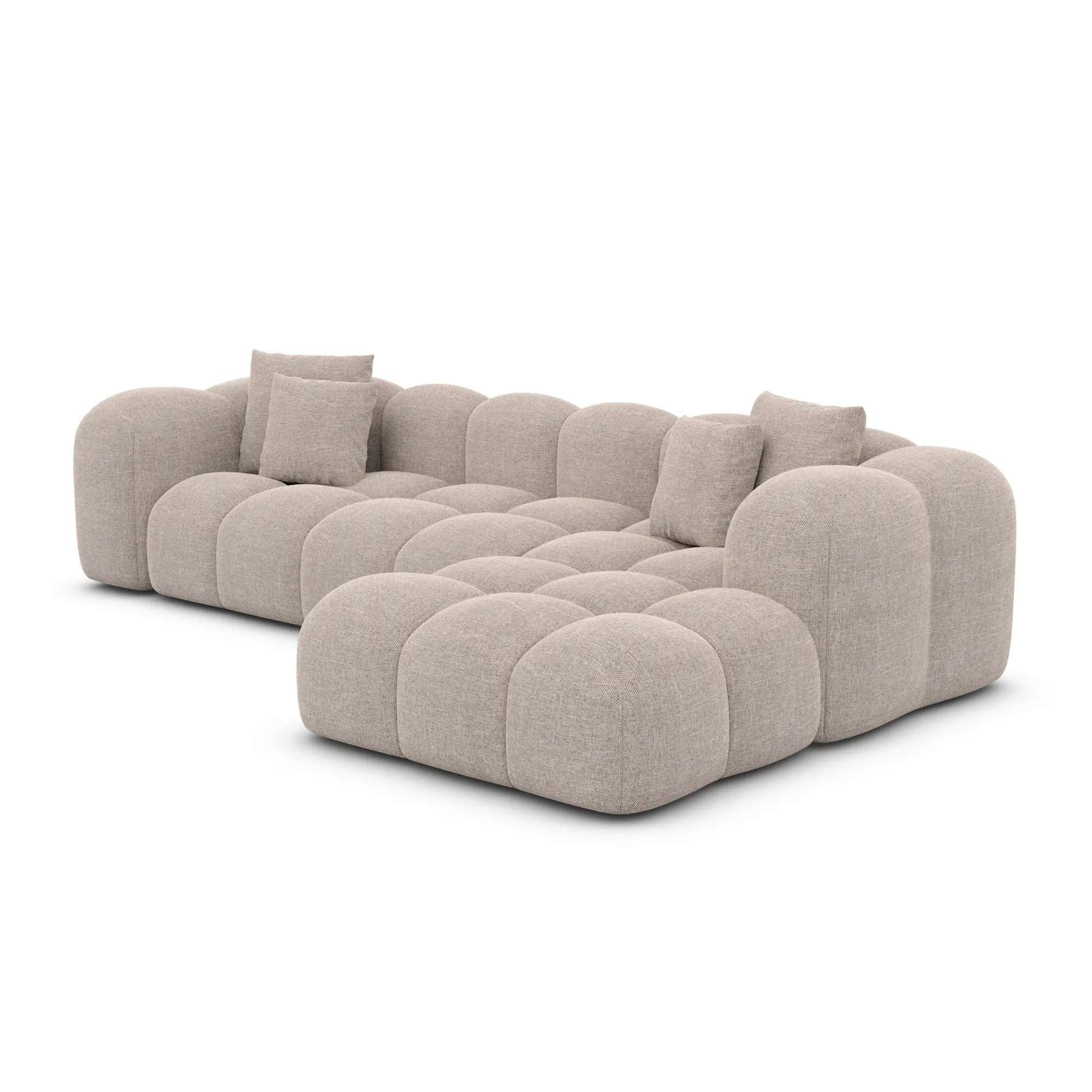 Strukturstoff L-Form Sofa Valora