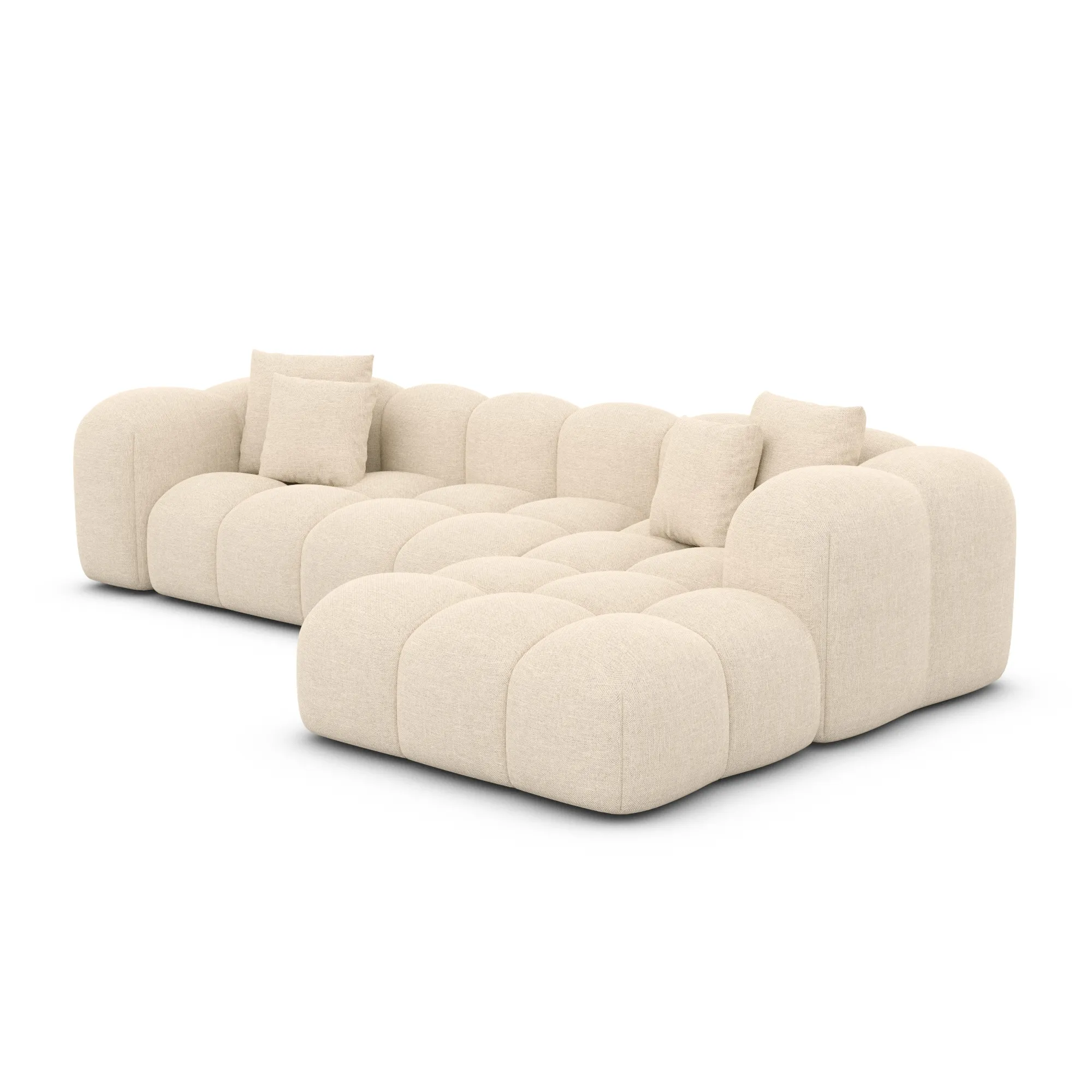 Strukturstoff L-Form Sofa Valora