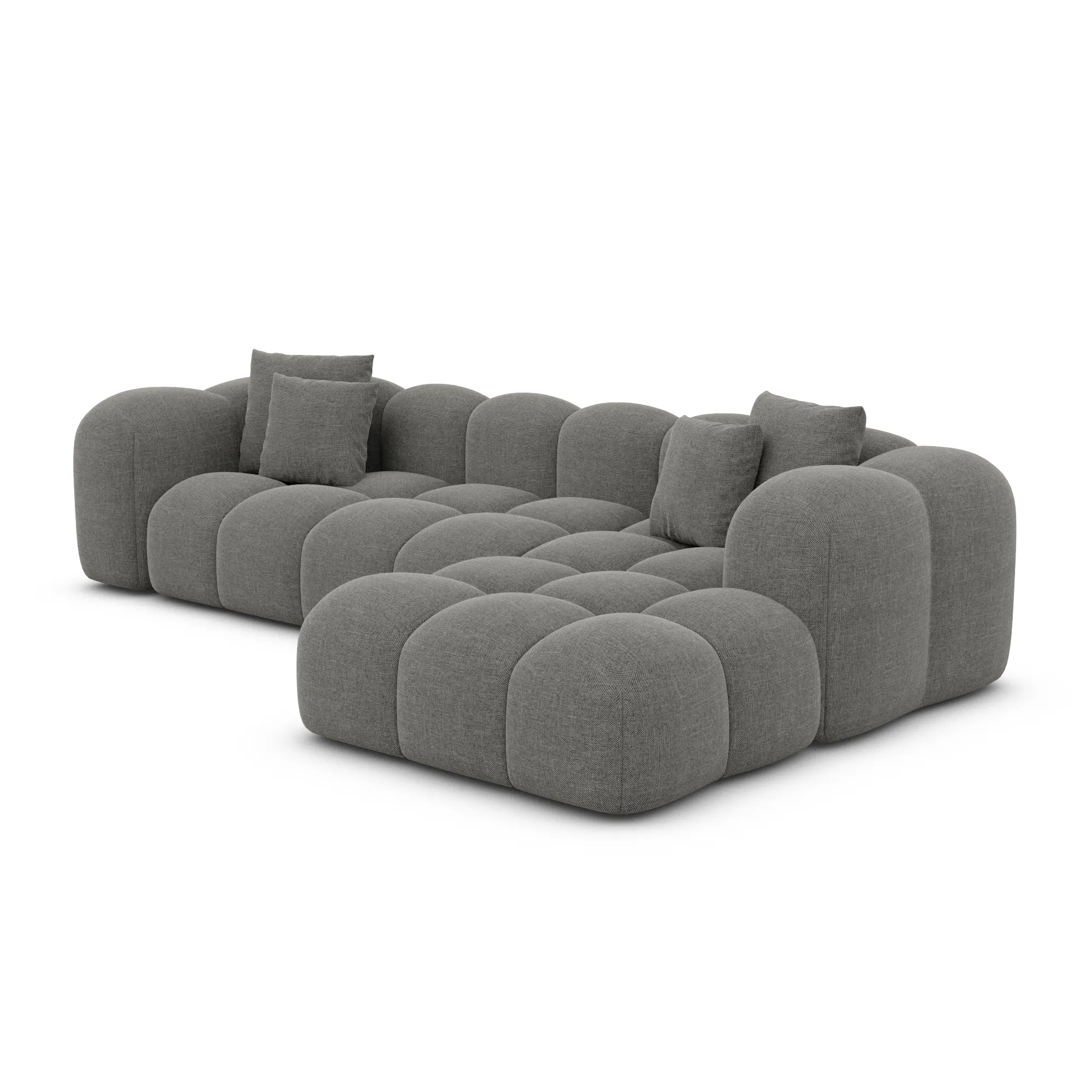 Strukturstoff L-Form Sofa Valora