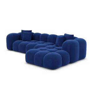 Samtstoff L-Form Sofa Valora