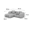 Bouclé L-Form Studio Sofa Valora