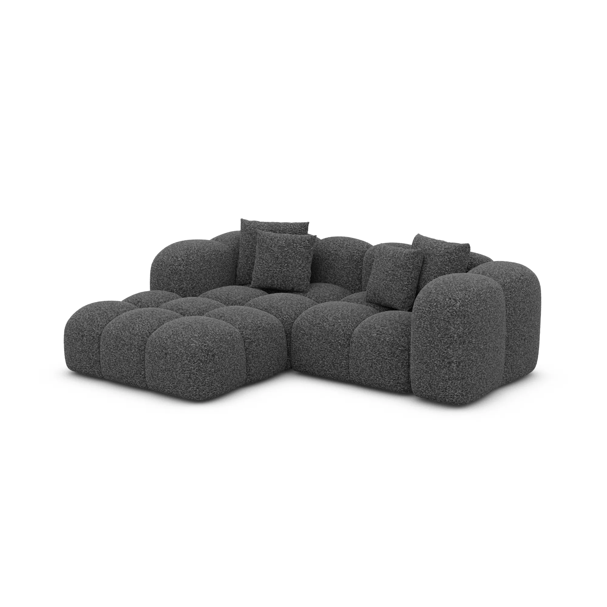 Bouclé L-Form Studio Sofa Valora
