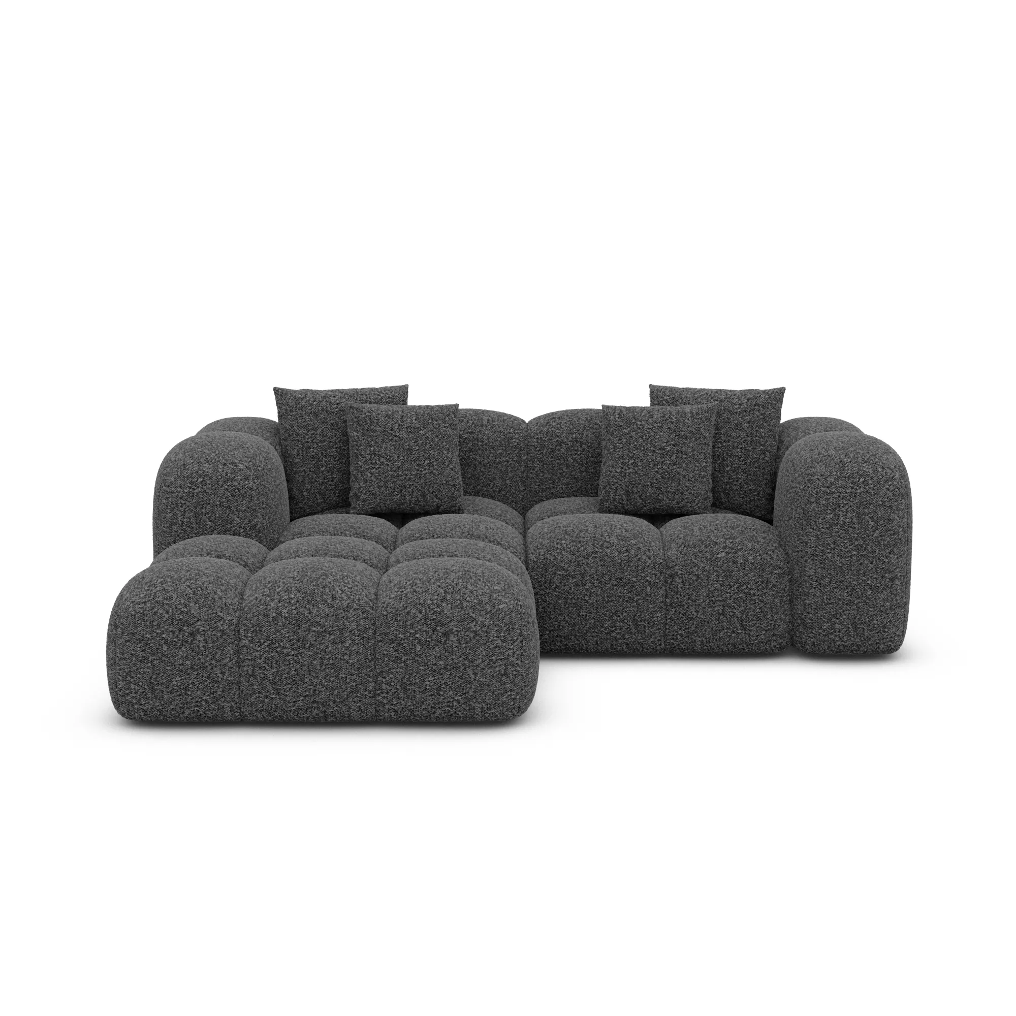 Bouclé L-Form Studio Sofa Valora